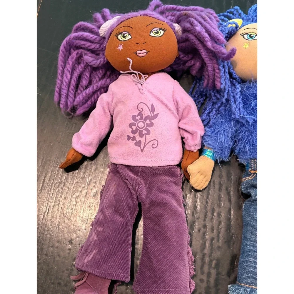 Lot Of 4 The Children's Place PLACE PALS Y2K Soft Cloth Toy Dolls Fair Condition